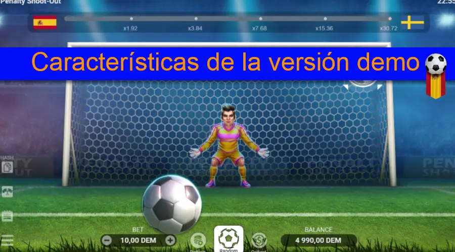 Características de la versión demo